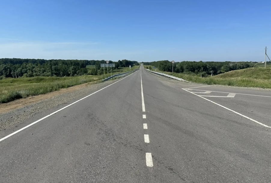В Омской области отремонтирован участок трассы Омск – Нижняя Омка – граница Новосибирской области